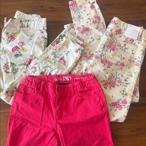 Floral and Pink Gap Kids Jeans Set